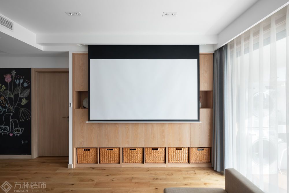 日式风格89平实用主义，原木色的温馨小家-客厅